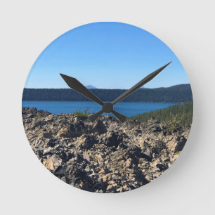 Paulina Lake, OR Runde Wanduhr