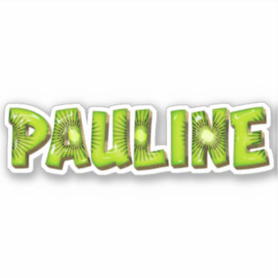 Pauline Name Kiwi Design Autocollants