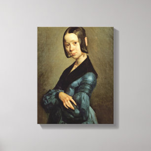 Pauline Ono in Blau, 1841-42 Leinwanddruck