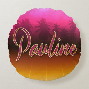 Pauline Vorname Name golden pink Kissen
