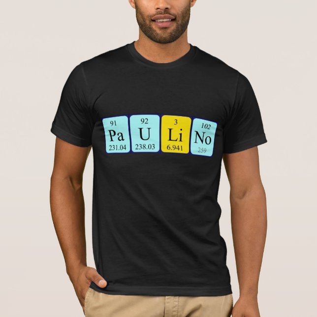 Paulino Namen-Shirt periodischer Tabelle T-Shirt (Vorderseite)