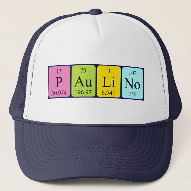 Paulino Periodenname Truckerkappe (Vorderseite)