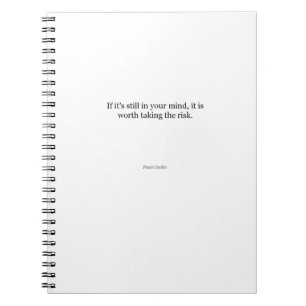 Paulo Coelho-Zitat Notizblock