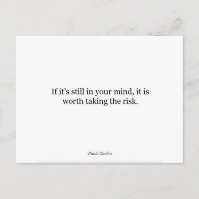 Paulo Coelho Zitat Postkarte (Vorderseite)