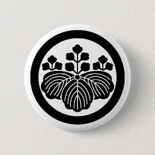 Paulownie mit 5&3 Blüten im Kreis Button