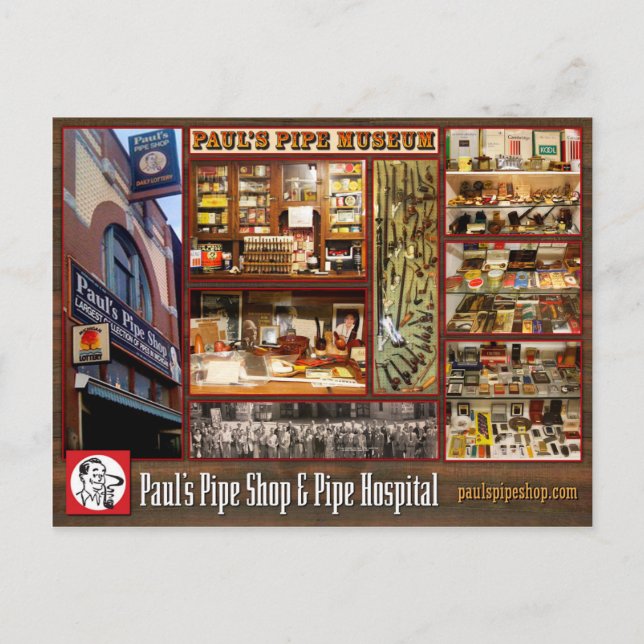 Paul's Pipe Museum Postcard Postkarte (Vorderseite)