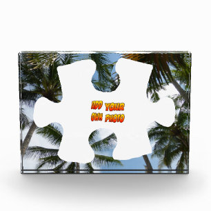 Paume Arbres Bordure Puzzle Pièce Cust. Bloc photo
