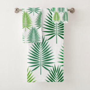 Paume vert feuille botanique motif de serviette
