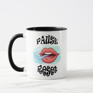 Pause, Atem, Reset Mindful Breathing Kunst Tasse