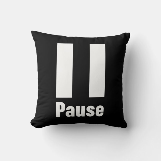 Pause benutzerdefinierte Hintergrundfarbe Kissen (Vorderseite)