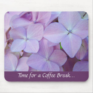 Pause café... tapis de souris Hydrangeas