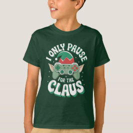 Pause für Claus Christmas Elf Gaming Controller T-Shirt