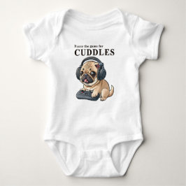 Pause für Cuddle - Niedlicher Gamer DOG Baby Strampler