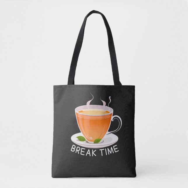 Pause mit einem Teebecher Tasche (Vorderseite)