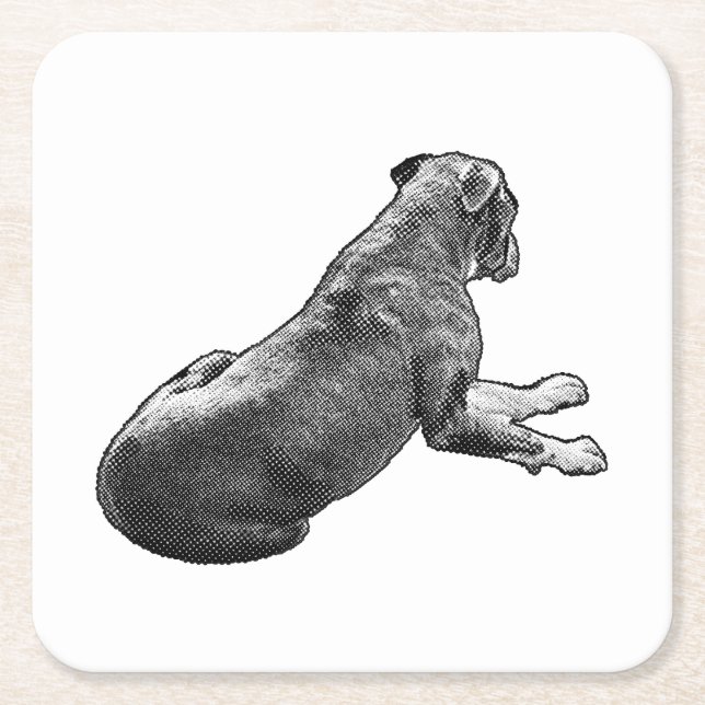 Pause neben einem Blick Rechteckiger Pappuntersetzer (Vorderseite)