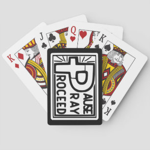 PAUSE PRAY PROCEED SPIELKARTEN