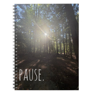 Pause Sonnentraum Waldweg Notizbuch Notizblock