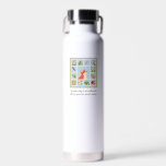 Pause Tiles Woodland Walk 22oz Water Bottle Trinkflasche<br><div class="desc">Pause Tiles Woodland Walk 22oz Water Bottle "Wandering in woodlands, all my worries wash away... " Carry the message of Woodland Walk with you. This 22oz, premium water bottle features images from the Pause Tiles mobile app’s “Woodland Walk” tile set. At the center is a reproduction of our hand-cut paper...</div>