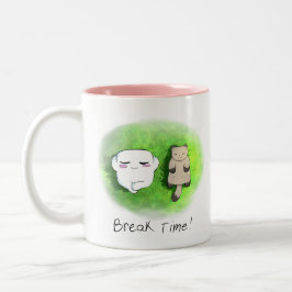 Pause Zeit! Zweifarbige Tasse