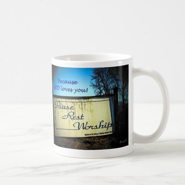 Pausen-Erholungs-Anbetungs-Gott-Lieben Sie Kaffeetasse (Rechts)