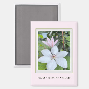 Pausiere Atme Blühe Floraler Garten Magnet