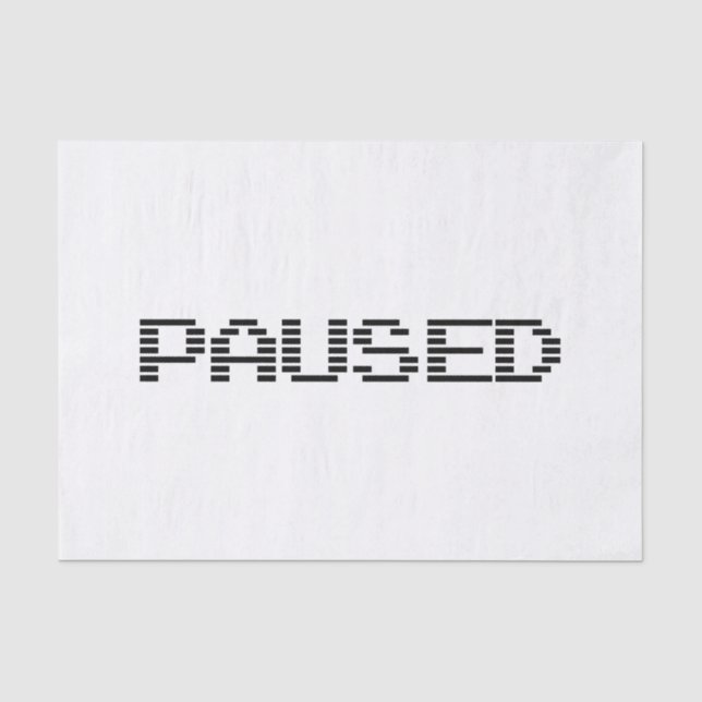 PAUSIERT SEIDENPAPIER (Vorderseite)