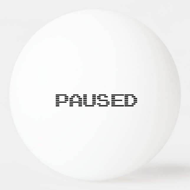 PAUSIERT TISCHTENNISBALL (Vorderseite)