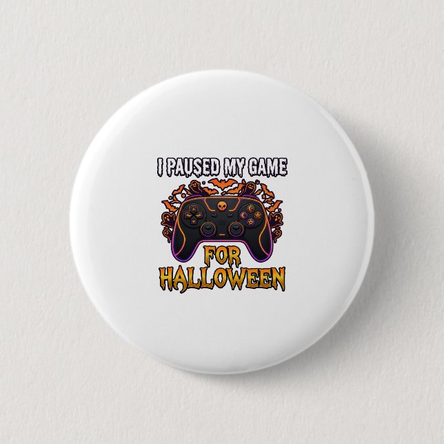 Pausiertes Spiel Halloween Controller Fledermäuse  Button (Vorderseite)