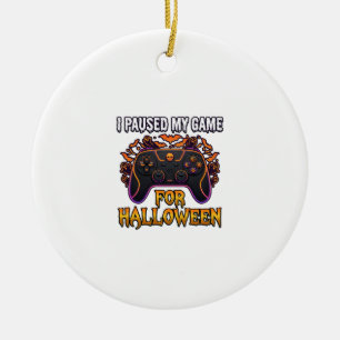 Pausiertes Spiel Halloween Controller Fledermäuse Keramik Ornament