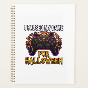 Pausiertes Spiel Halloween Controller Fledermäuse Planer
