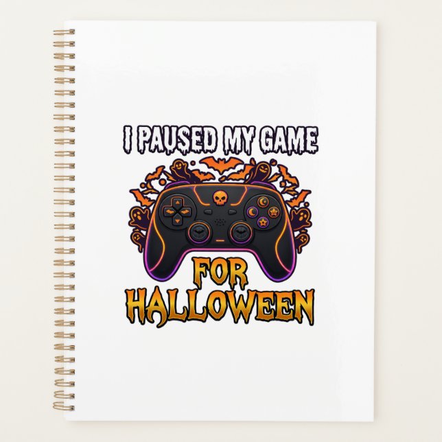 Pausiertes Spiel Halloween Controller Fledermäuse  Planer (Vorderseite)