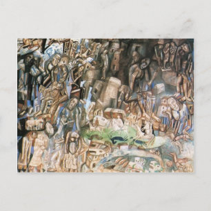 Pavel Filonov - Unbenannt (die Fahrer) Postkarte