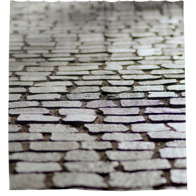 Pavement cobblestones walkway duschvorhang (Vorderseite)