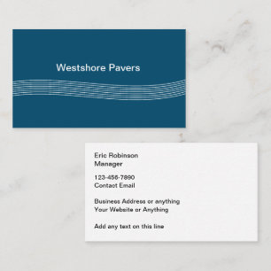 Pavers Cartes de visite de construction