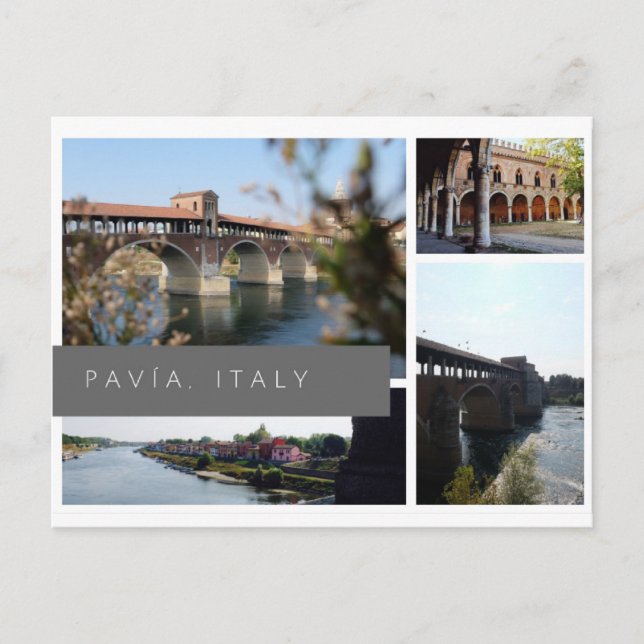 Pavía, Italien Postkarte (Vorderseite)