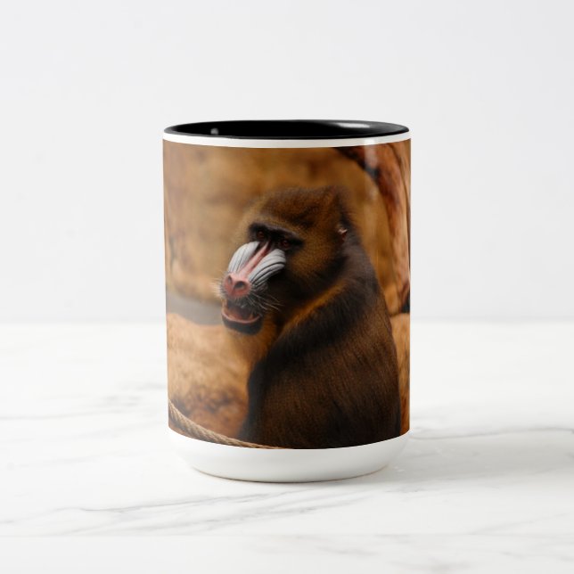 Pavian/Baboon Zweifarbige Tasse (Mittel)