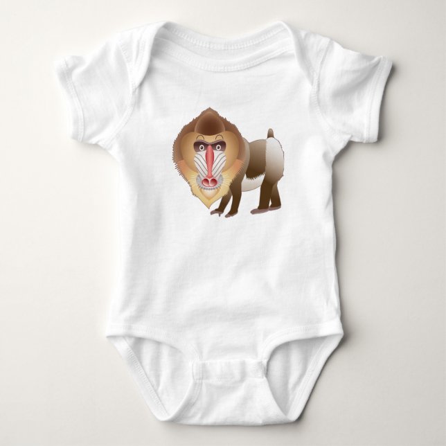 Pavian Baby Strampler (Vorderseite)