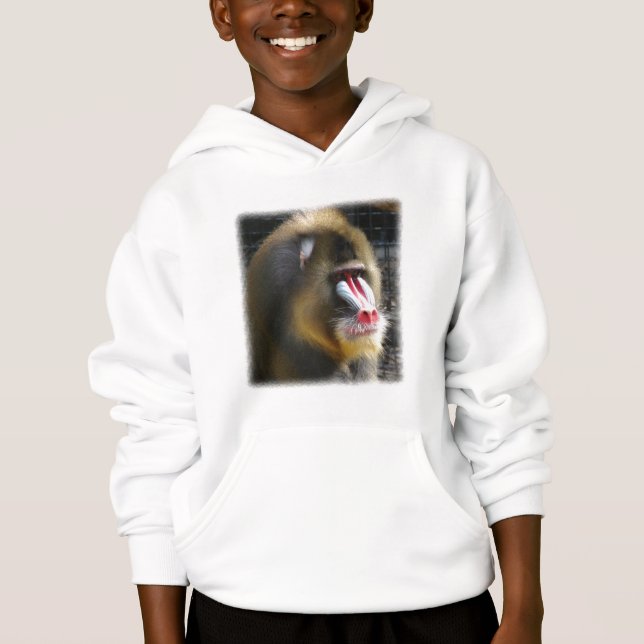 Pavian-mit Kapuze Sweatshirt (Vorderseite)