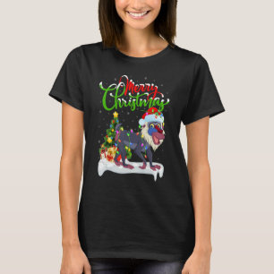 Pavian-Weihnachtsdekorationen Weihnachtsmann Pavia T-Shirt