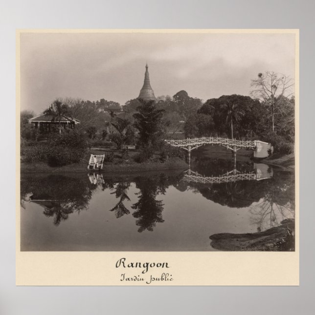 Pavillon auf der Insel im Kantonsgarten Poster (Vorne)