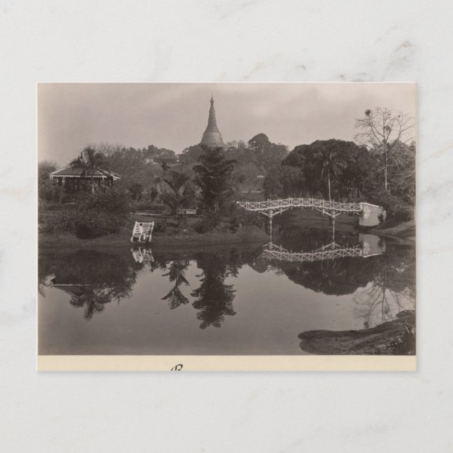Pavillon auf der Insel im Kantonsgarten Postkarte (Vorderseite)