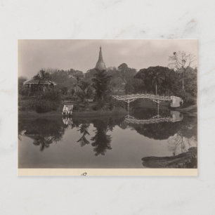 Pavillon auf der Insel im Kantonsgarten Postkarte