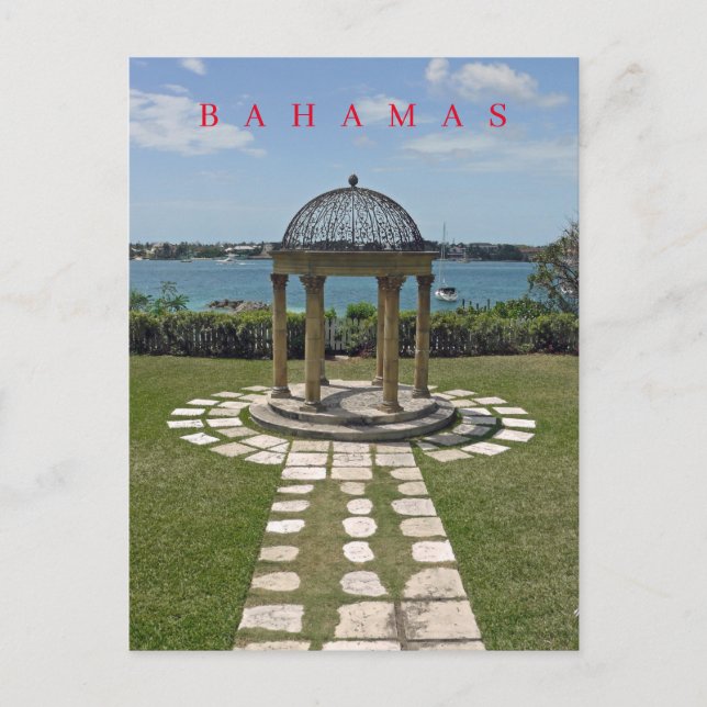 Pavillon Bahamas mit Meerblick Postkarte (Vorderseite)