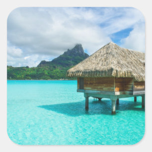 pavillon de la Sur-eau, autocollant de Bora Bora