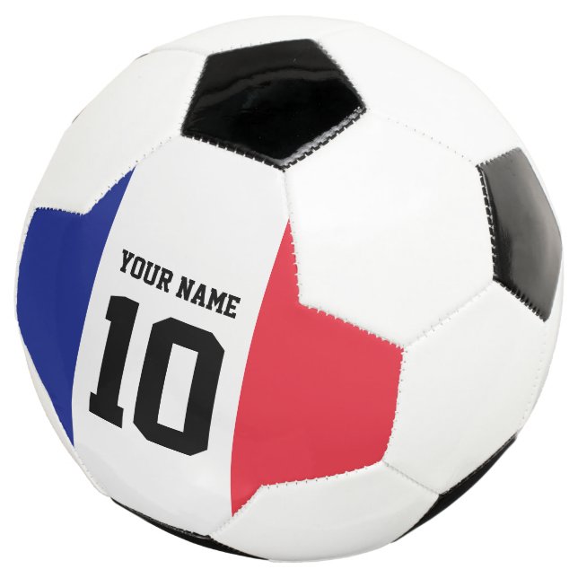 Pavillon français ballon de football avec numéro d (3/4)
