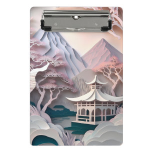 Pavillon Landschaft Mini-Zwischenablage Mini Klemmbrett