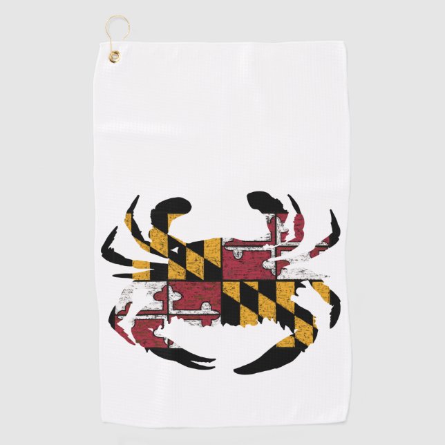 Pavillon Maryland Crabe bleu Serviette de golf (Devant)