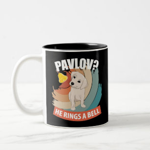 Pavlov, er rennt eine Glocke - Pavlovs Hund Zweifarbige Tasse