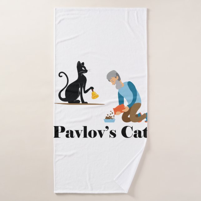 Pavlov's Cat Funny Psychology Badehandtuch (Badehandtuch)