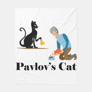 Pavlov's Cat Funny Psychology Fleecedecke